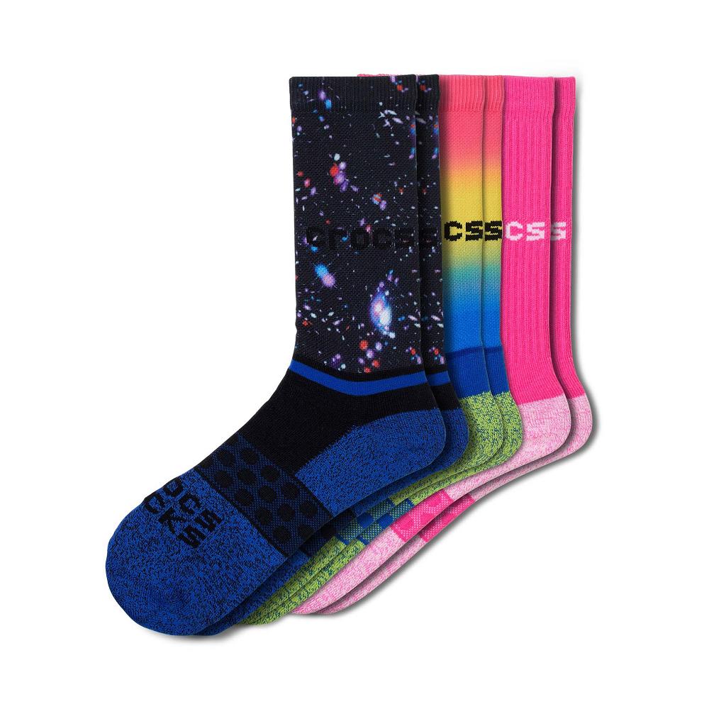 Crocs Adult Crew Seasonal Out Of This World 3 Pack Renkli | XKEZVS436