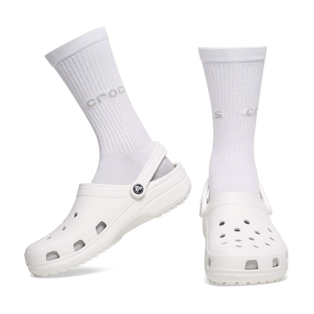 Crocs Adult Crew Solid 3Türkiye -Pack Beyaz Siyah | FKWCIO827
