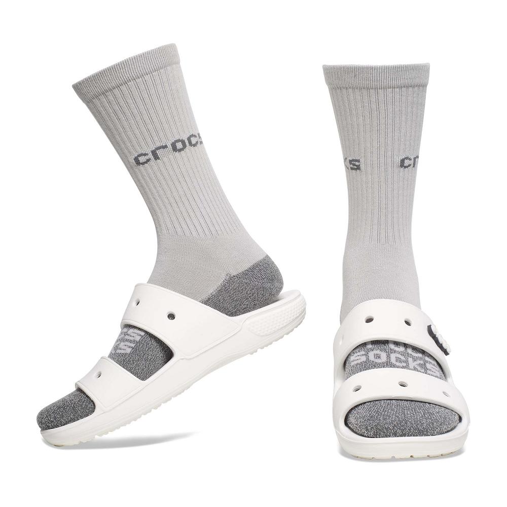 Crocs Adult Crew Solid 3Türkiye -Pack Beyaz Siyah | FKWCIO827