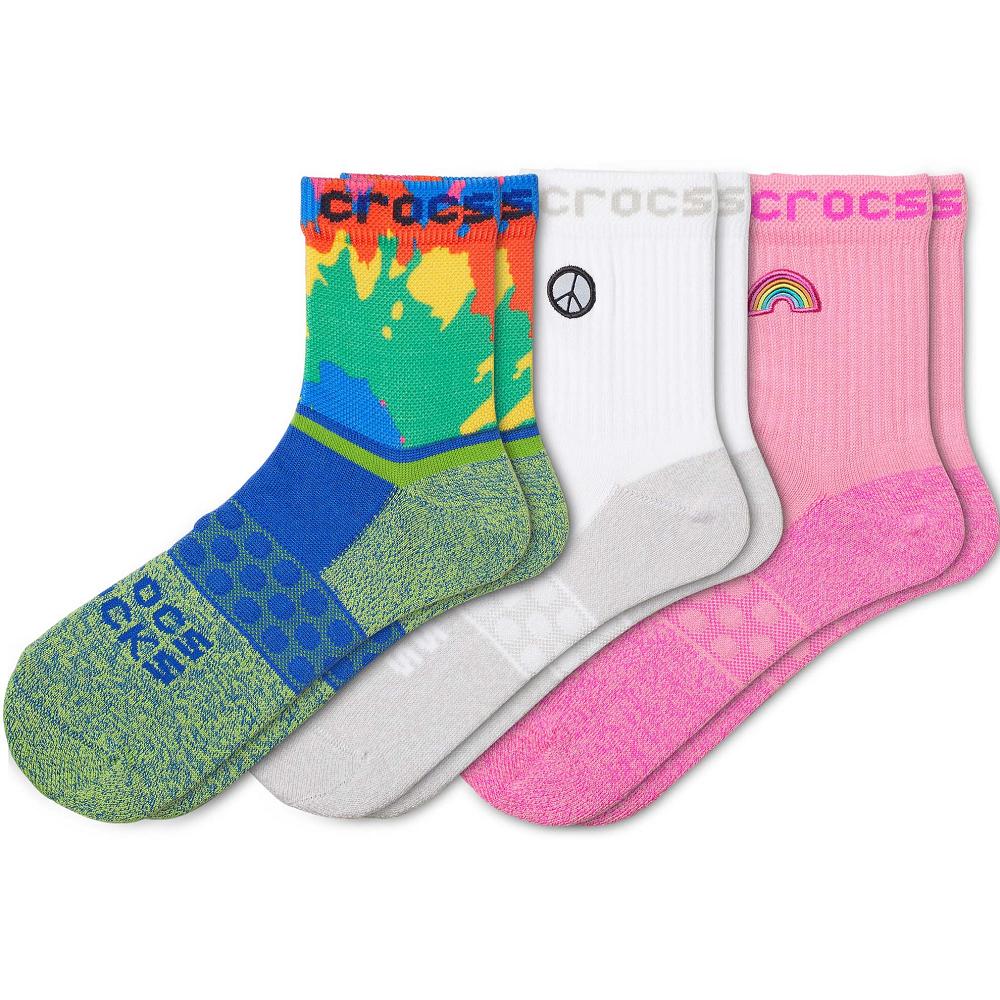Crocs Adult Quarter Graphic 3Türkiye -Pack Pembe | UZDLHQ360