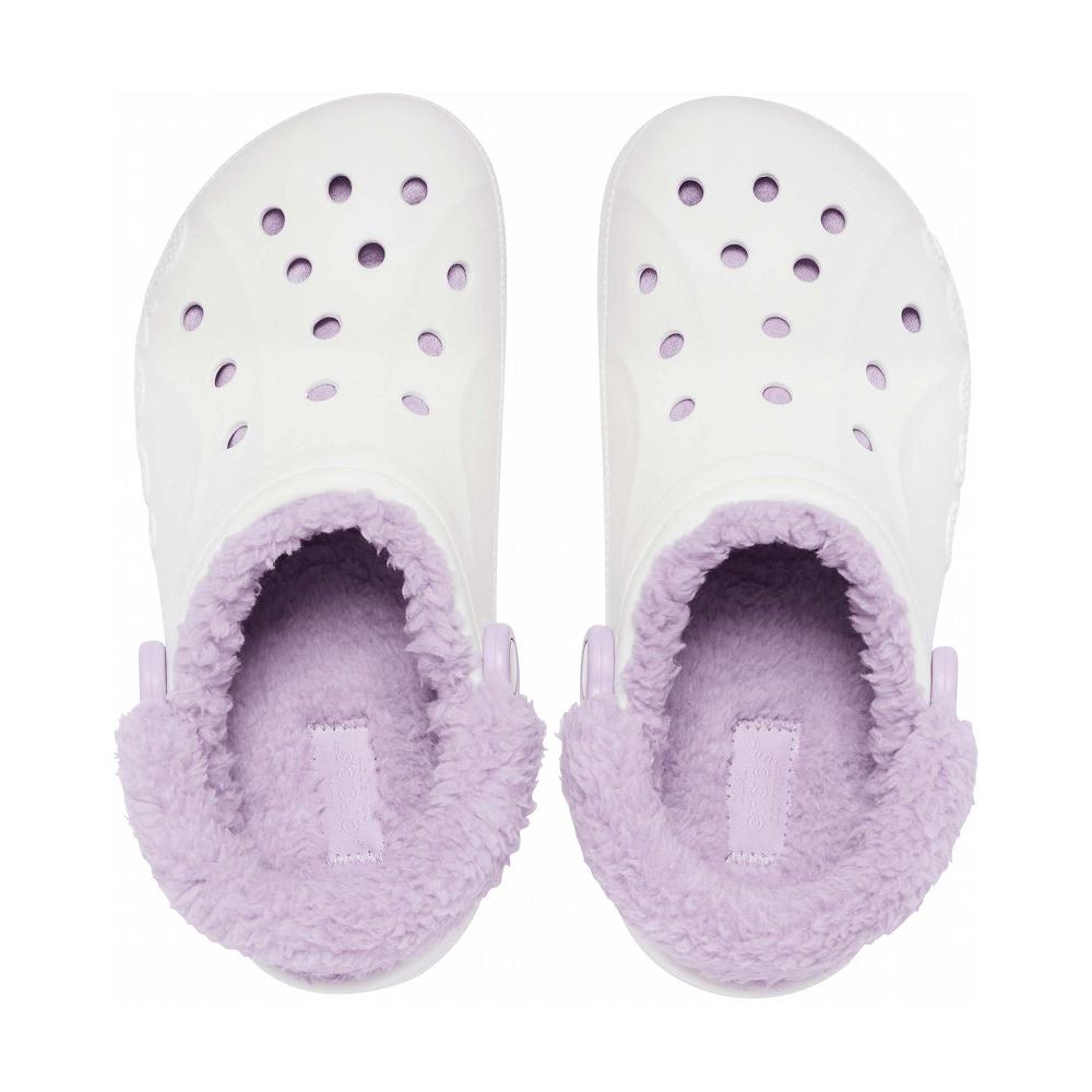 Crocs Baya Lined FuzzTürkiye -Strap Beyaz | KPZXBW107