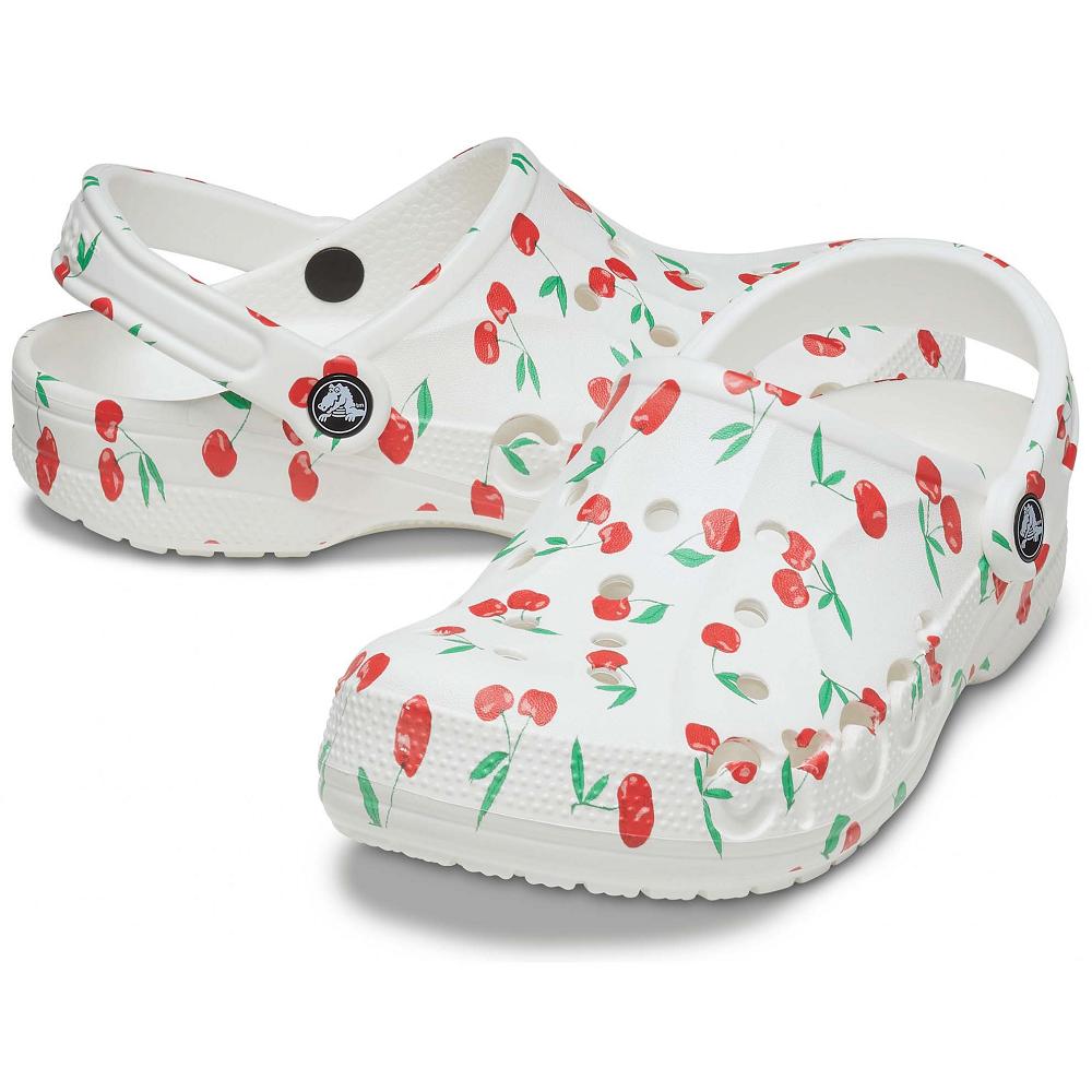 Crocs Baya Seasonal Printed Beyaz Pembe | XUVZTO704