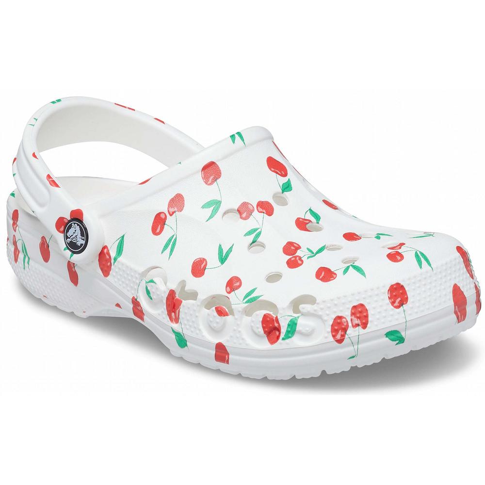 Crocs Baya Seasonal Printed Beyaz Pembe | XUVZTO704