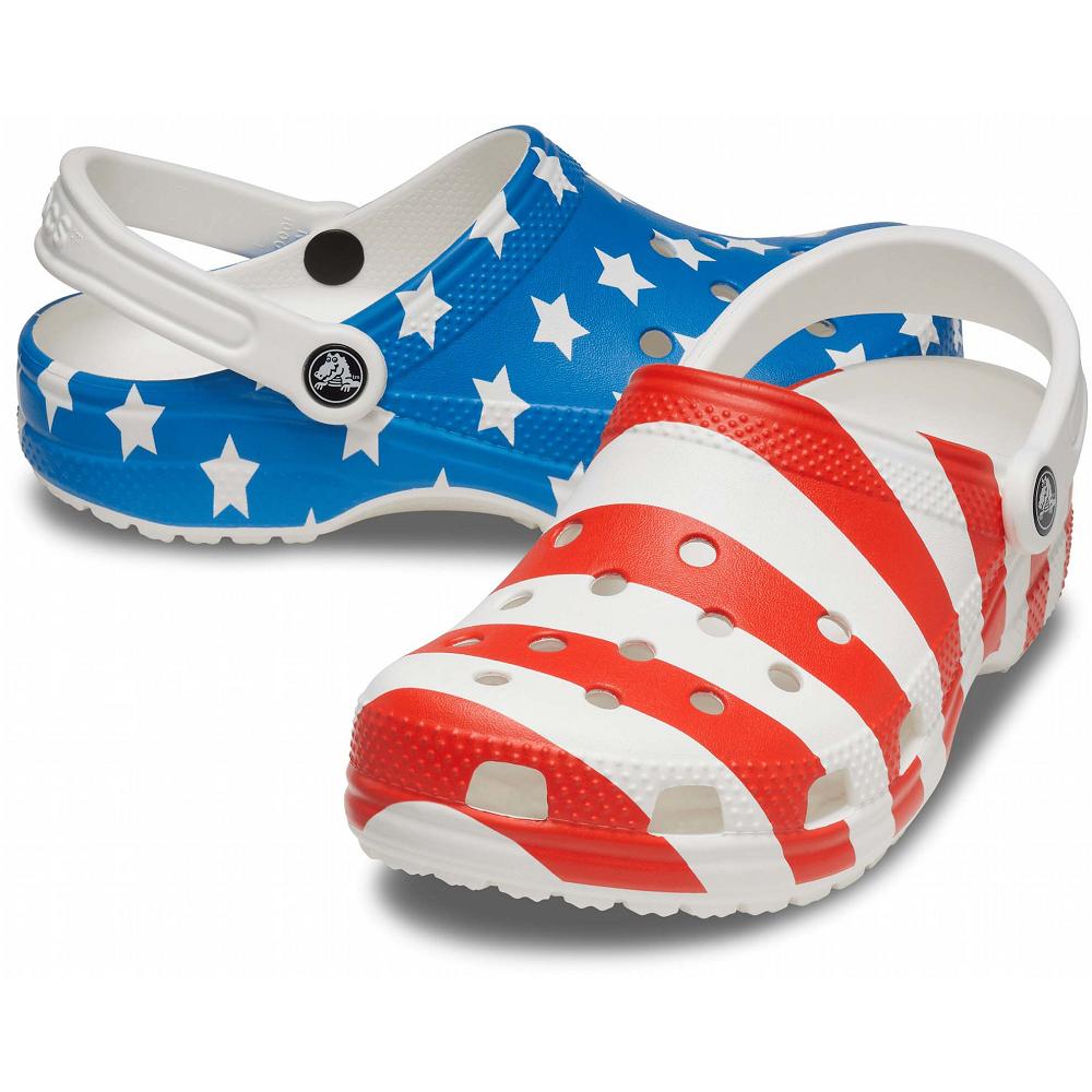 Crocs Classic American Flag Mavi | SMRTUO762