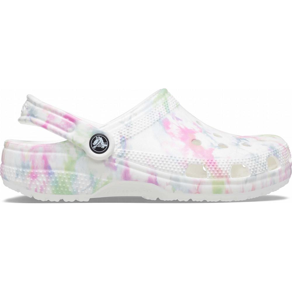 Crocs Classic Bleach Dye Beyaz Renkli | OSLUIG057