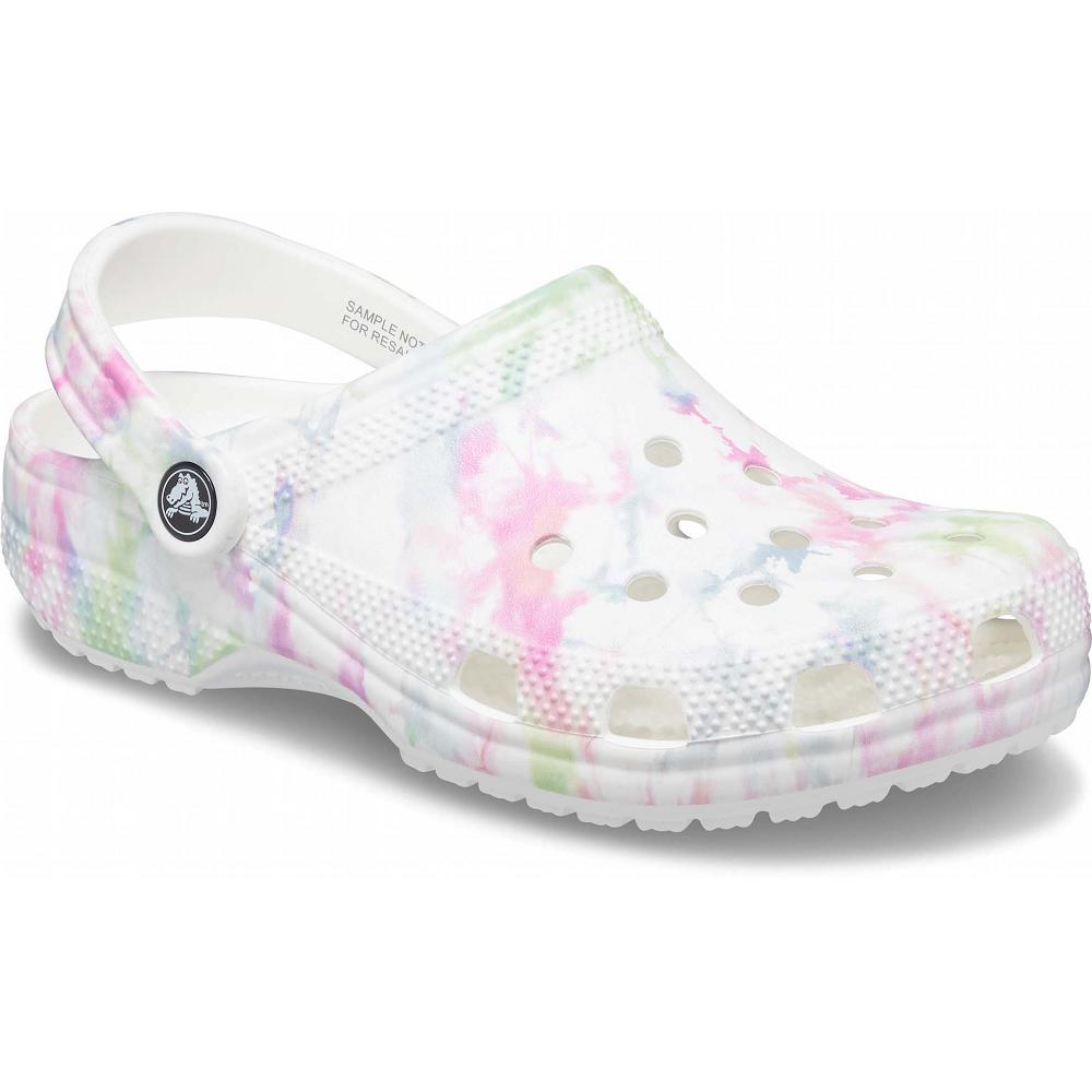 Crocs Classic Bleach Dye Beyaz Renkli | OSLUIG057