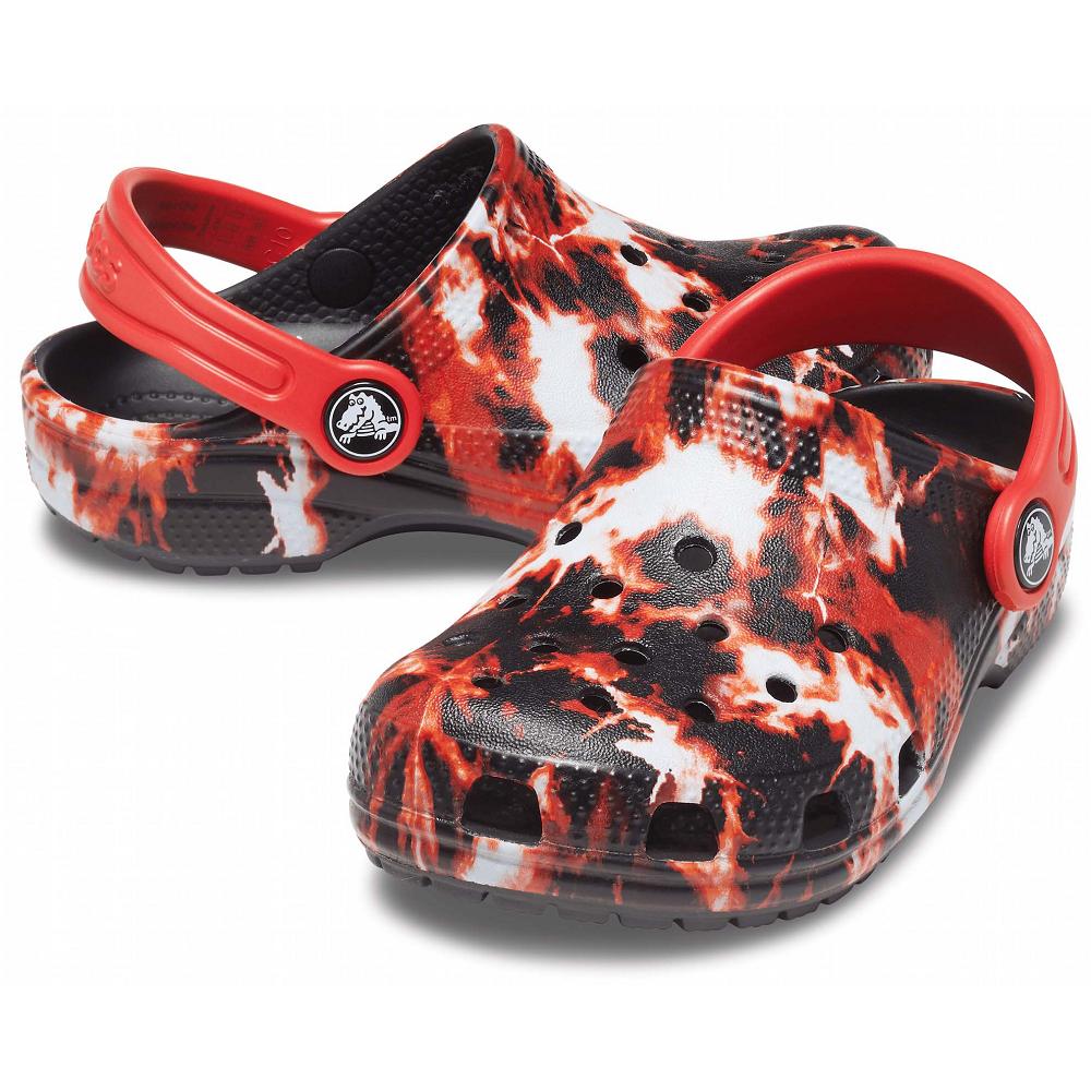 Crocs Classic Bleach Dye Kırmızı Siyah | IPSWCH051