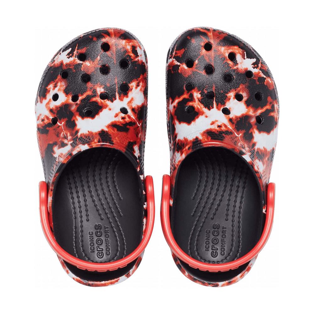 Crocs Classic Bleach Dye Kırmızı Siyah | IPSWCH051