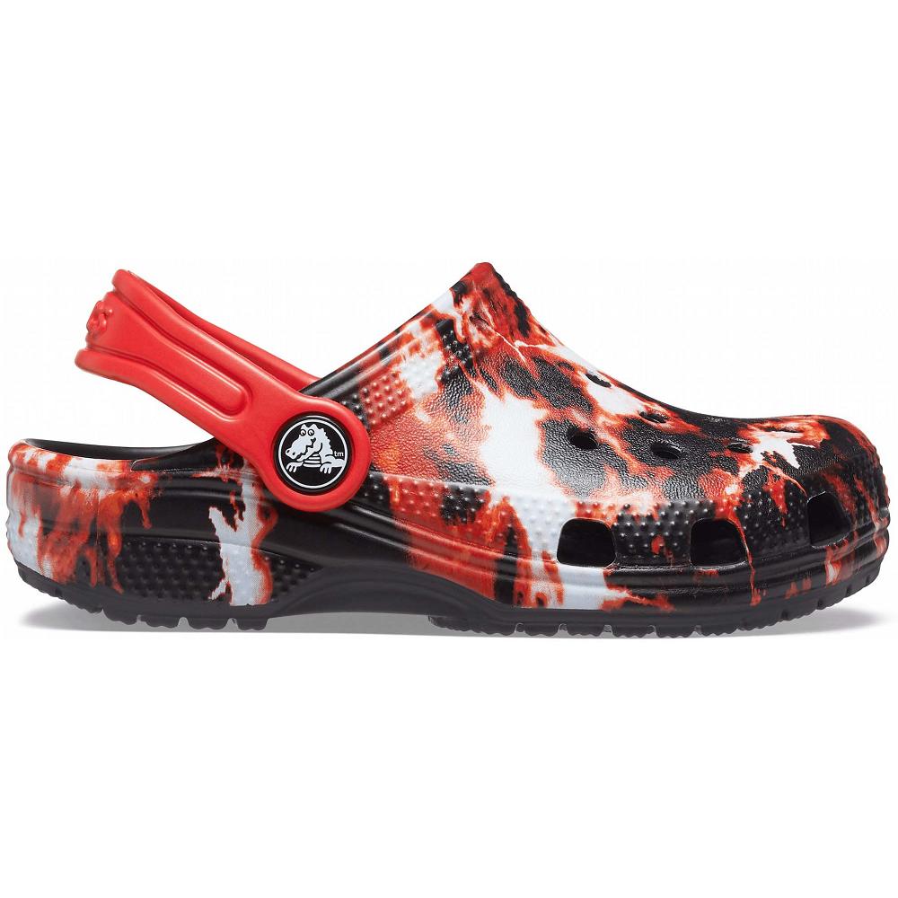 Crocs Classic Bleach Dye Kırmızı Siyah | IPSWCH051