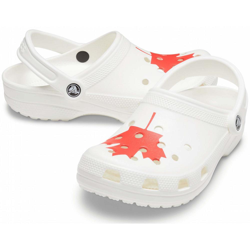 Crocs Classic Canadian Flag Beyaz | OMHLTB319