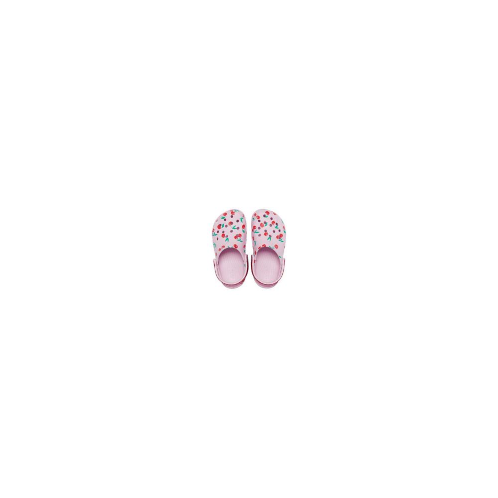 Crocs Classic Food Print Pembe | NXSUVM715
