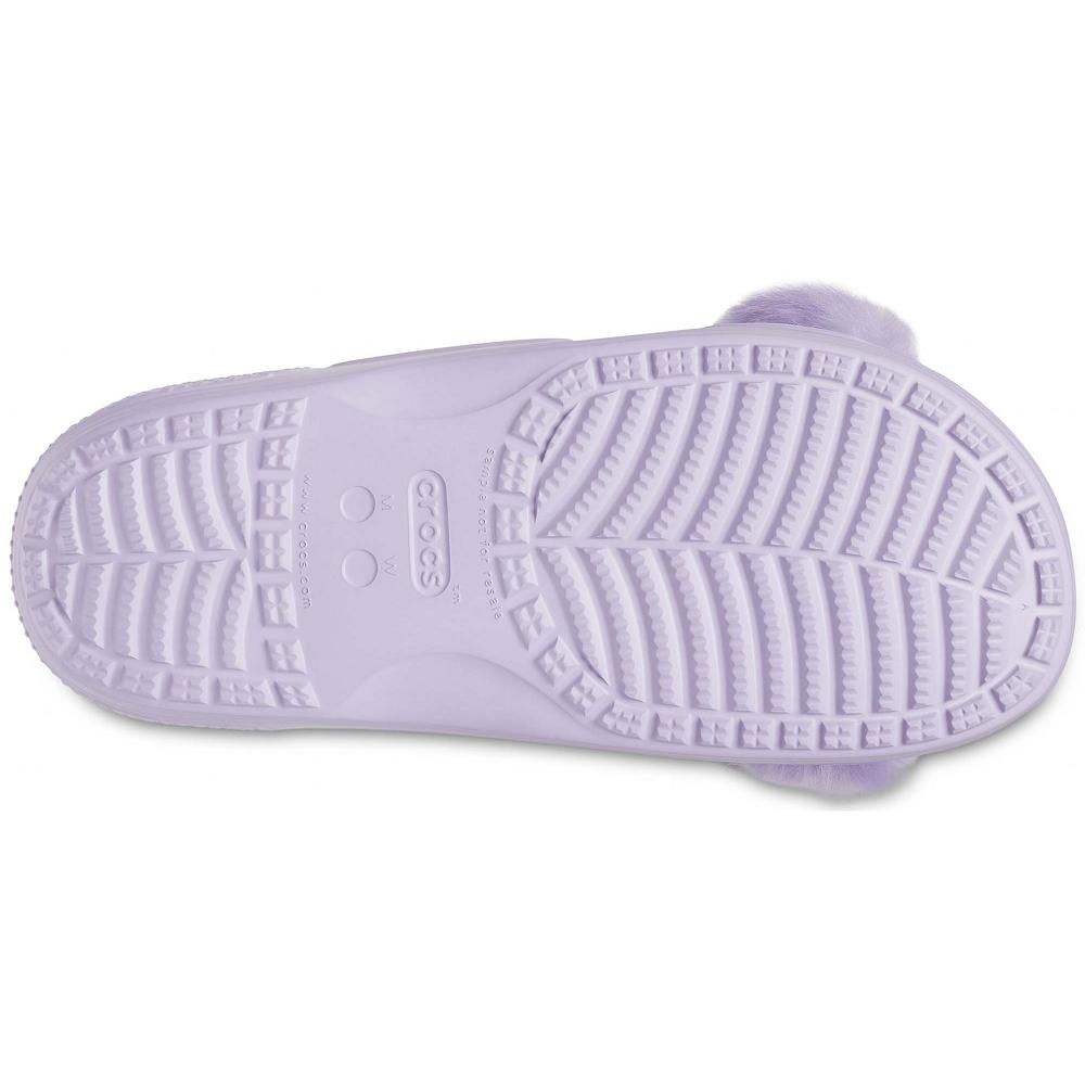 Crocs Classic Fur Sure Mor | QEFDOJ542