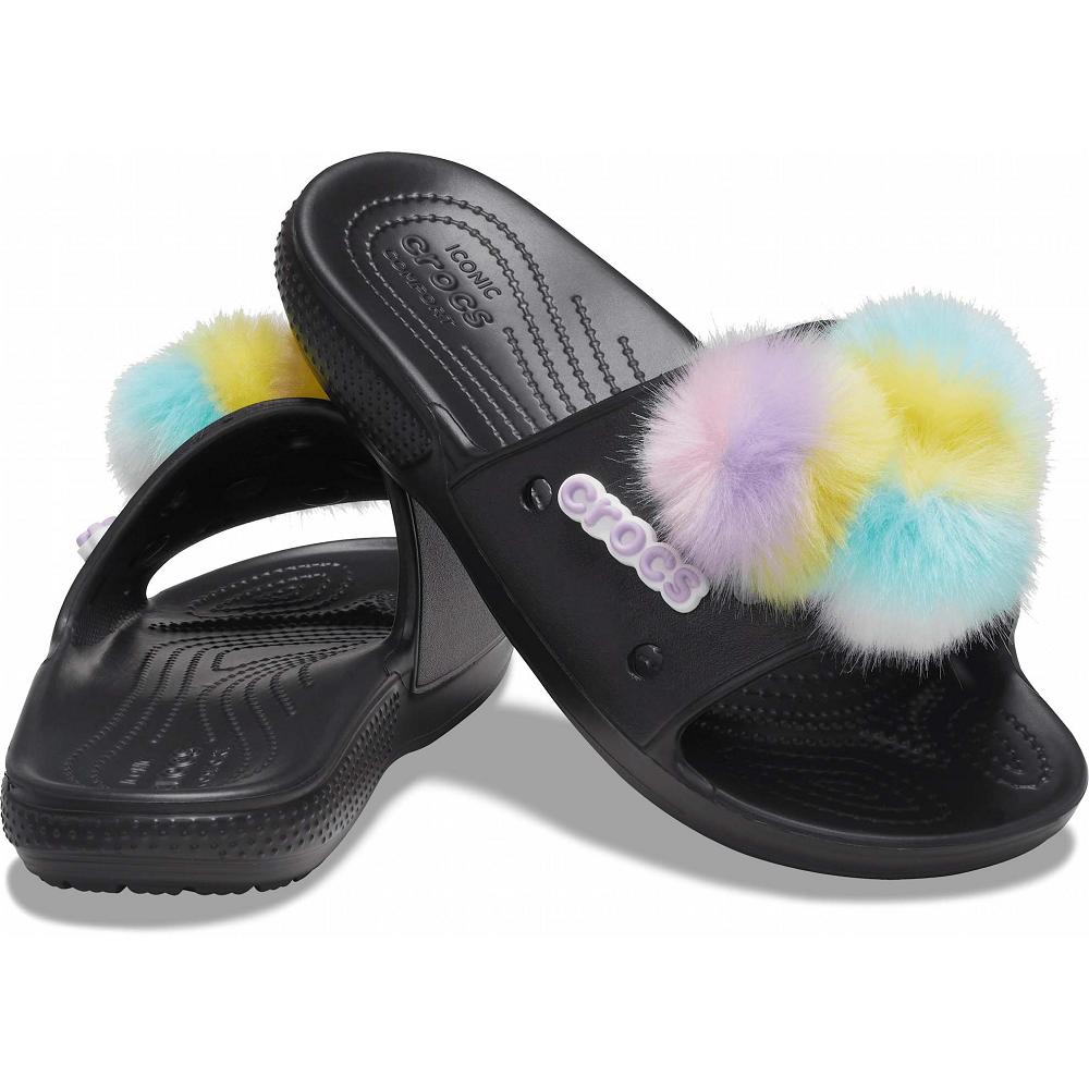 Crocs Classic Fur Sure Siyah | UBJKVX607