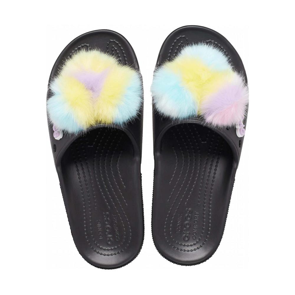 Crocs Classic Fur Sure Siyah | UBJKVX607