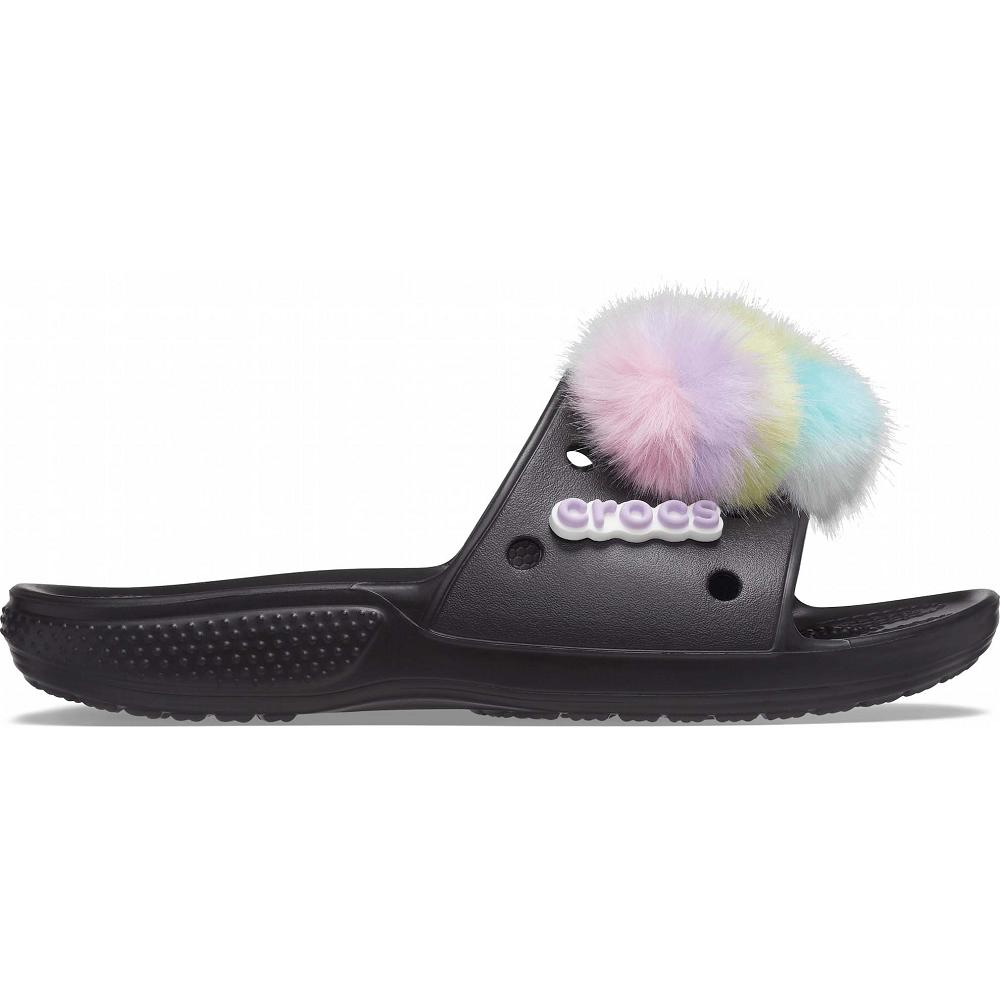 Crocs Classic Fur Sure Siyah | UBJKVX607