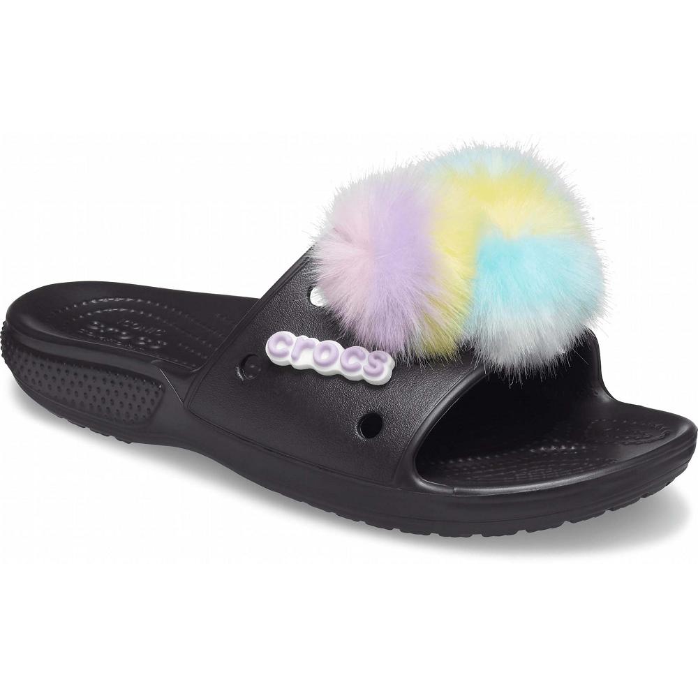 Crocs Classic Fur Sure Siyah | UBJKVX607