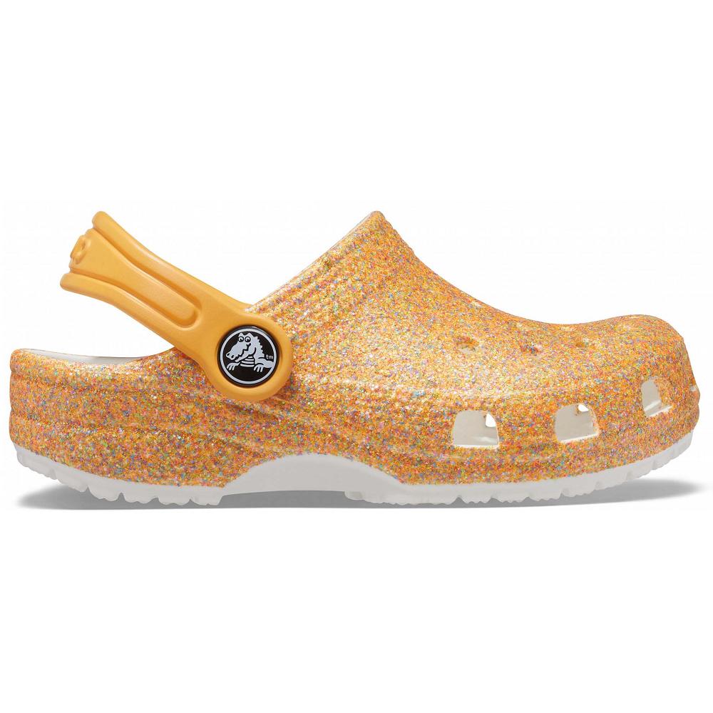 Crocs Classic Glitter Altın | CEVMHK605