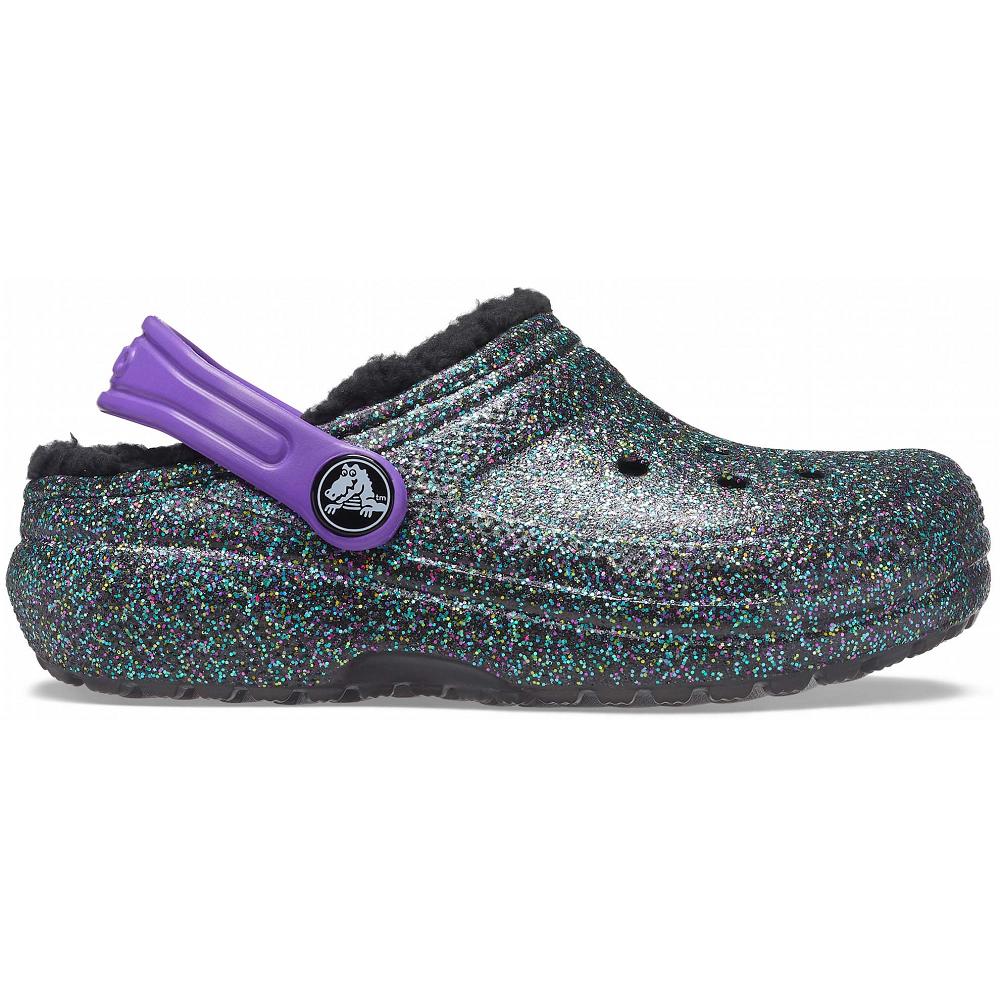 Crocs Classic Glitter Lined Zeytin Yeşili | EPMIBC325