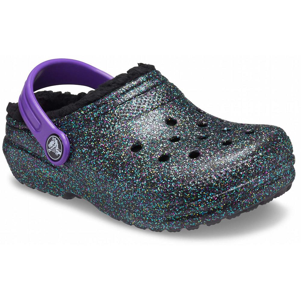 Crocs Classic Glitter Lined Zeytin Yeşili | EPMIBC325