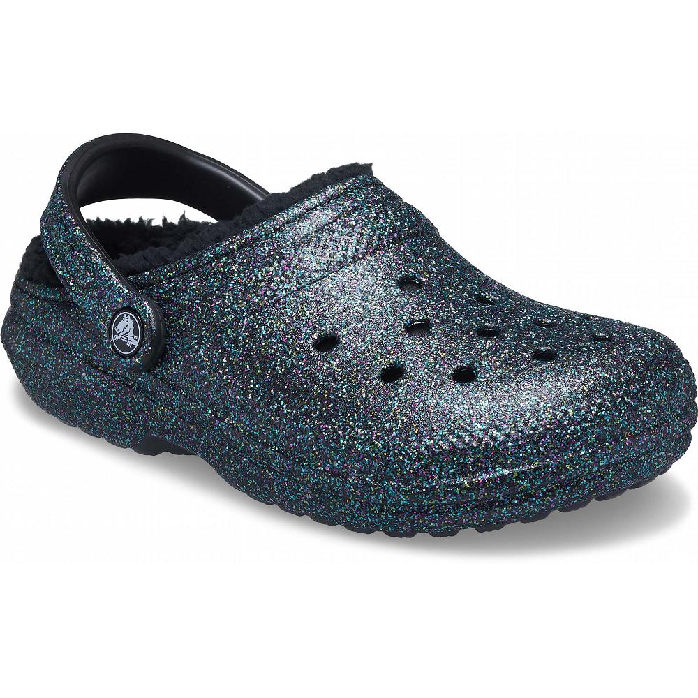 Crocs Classic Glitter Lined Zeytin Yeşili | EDMFTQ145