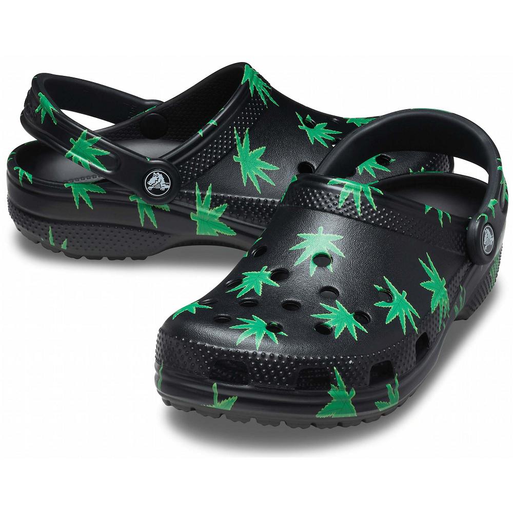 Crocs Classic Hemp Leaf Siyah | ZLPHSG394