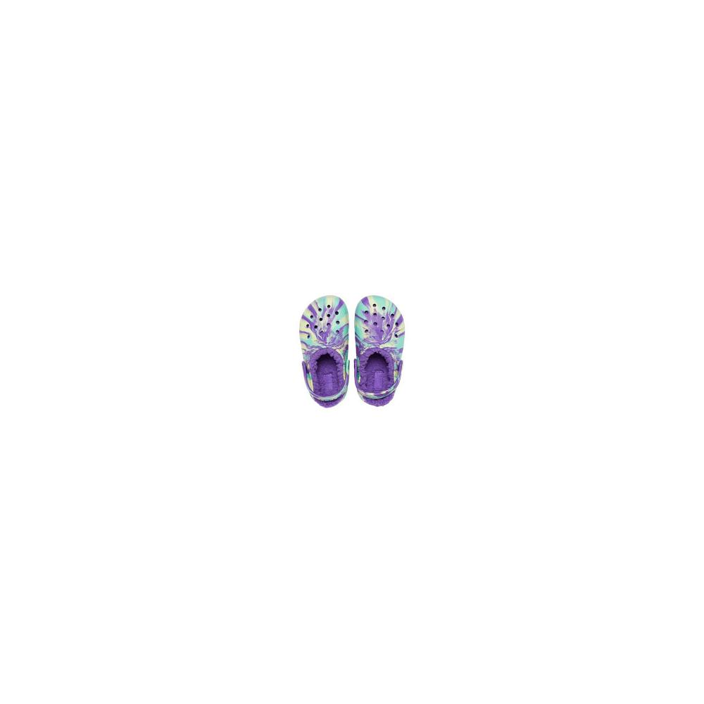 Crocs Classic Lined Marbled Mor Renkli | EKMOZC367