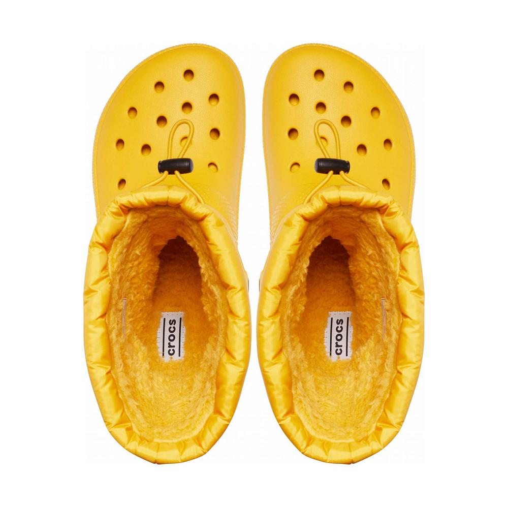 Crocs Classic Lined Neo Puff Sarı | XBVPEZ917