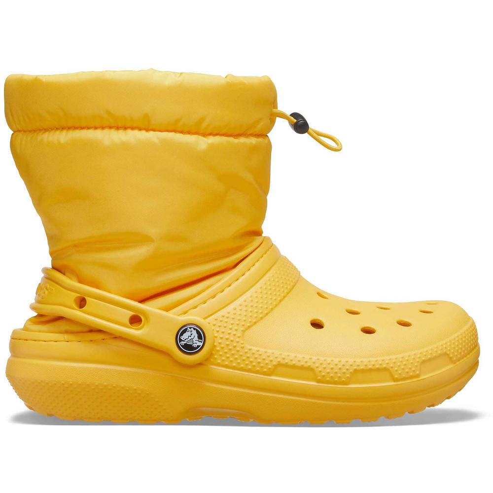 Crocs Classic Lined Neo Puff Sarı | XBVPEZ917