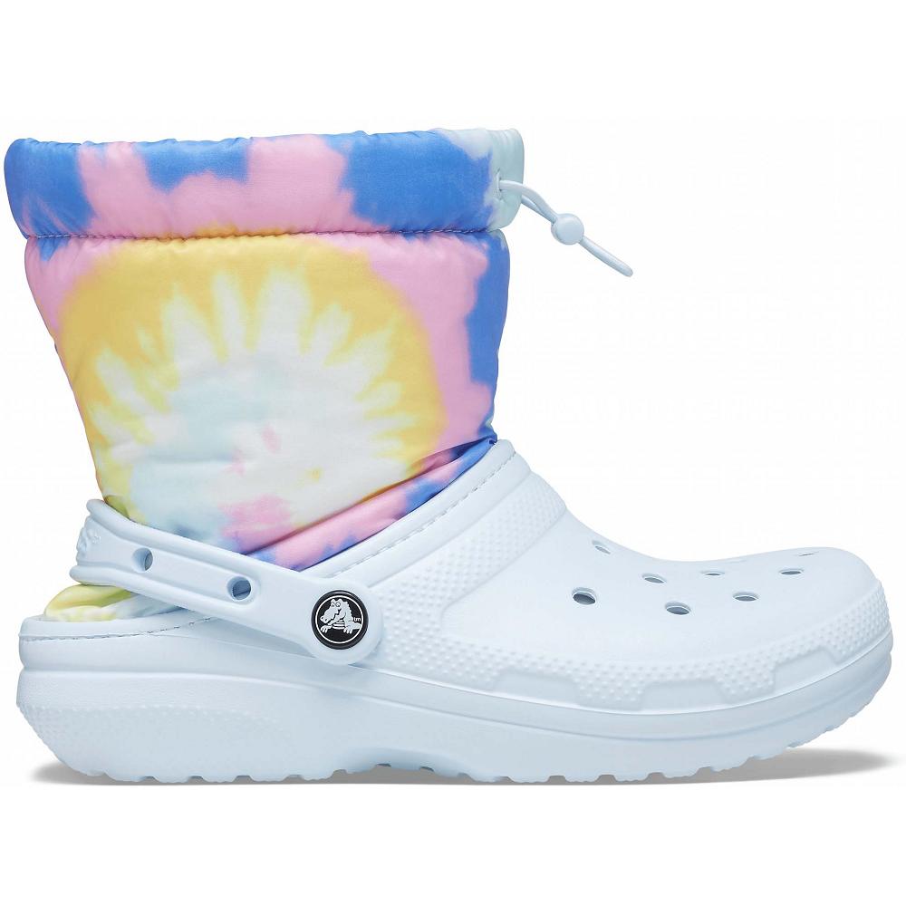 Crocs Classic Lined Neo Puff Tie Dye Beyaz | HODQRA948