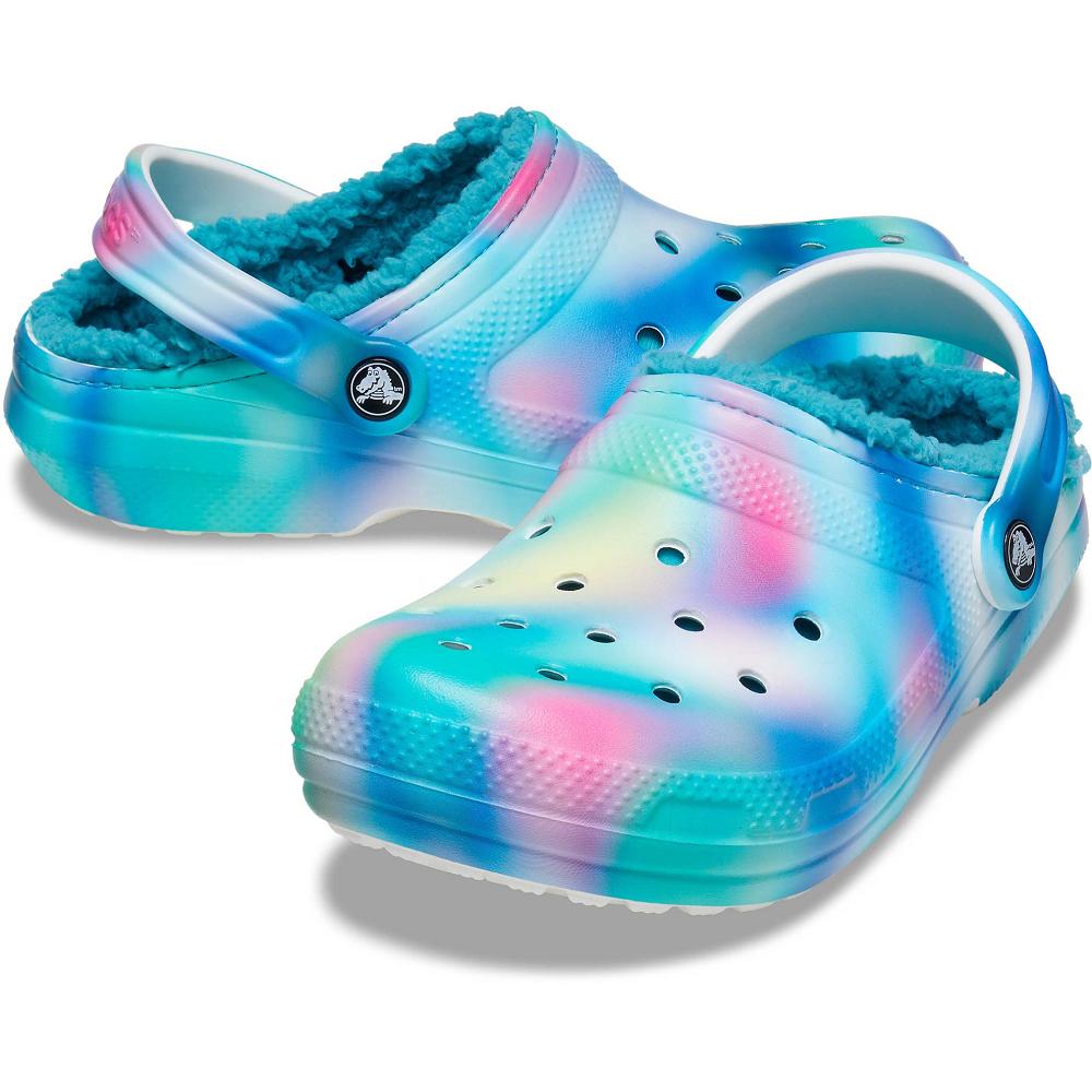 Crocs Classic Lined Solarized Turkuaz Renkli | WEDVNS382