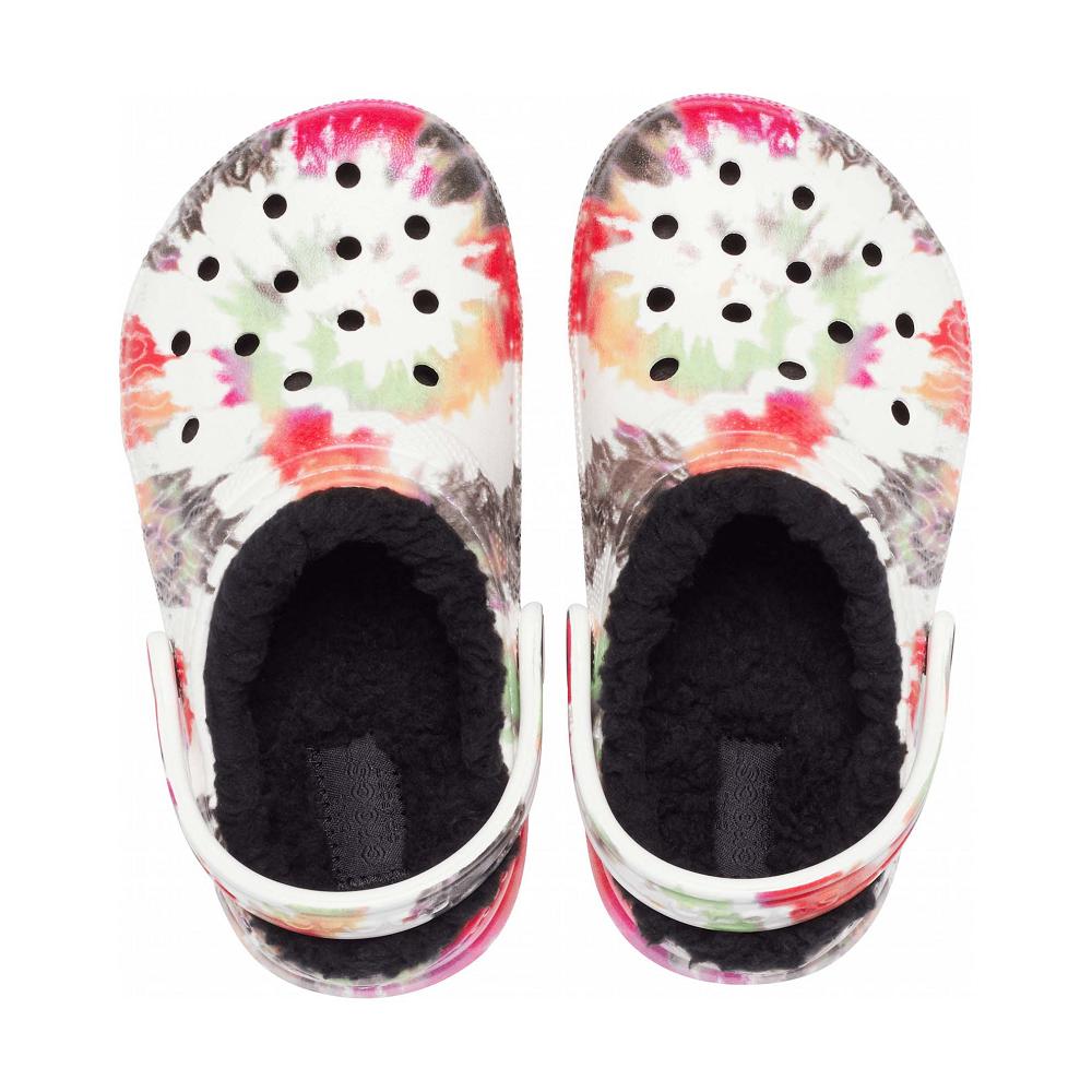 Crocs Classic Lined TieTürkiye -Dye Graphic Beyaz Renkli | HJCWGT608