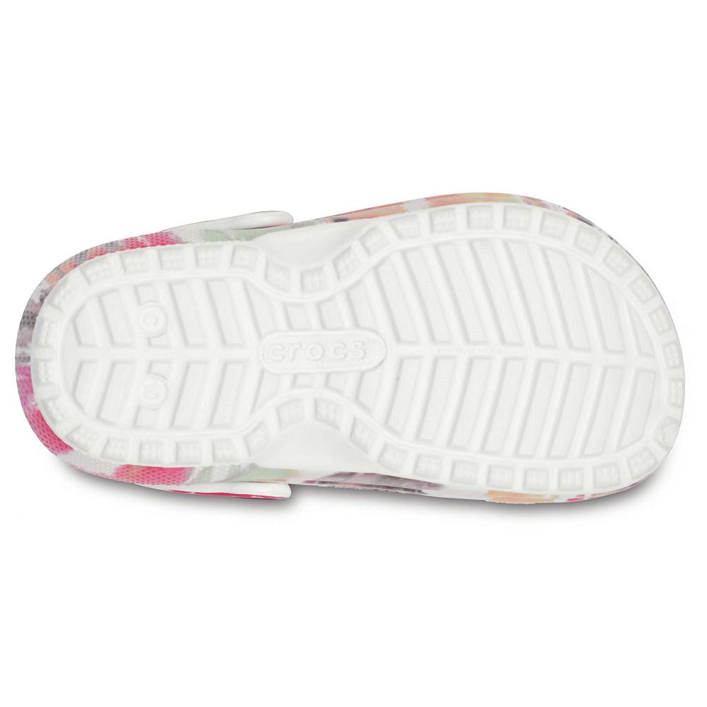Crocs Classic Lined TieTürkiye -Dye Graphic Beyaz Renkli | HJCWGT608