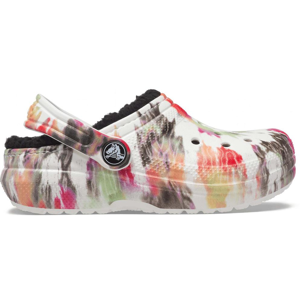 Crocs Classic Lined TieTürkiye -Dye Graphic Beyaz Renkli | HJCWGT608