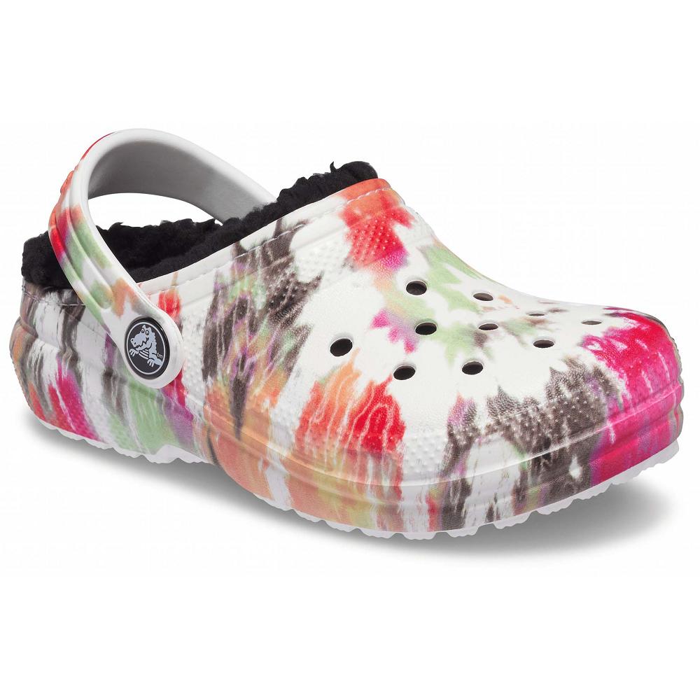 Crocs Classic Lined TieTürkiye -Dye Graphic Beyaz Renkli | HJCWGT608