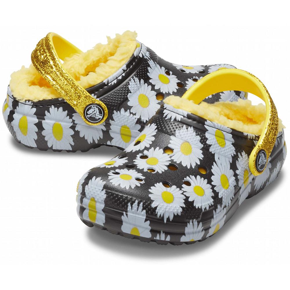 Crocs Classic Lined Vacay Vibes Siyah Beyaz | NSVCLZ382