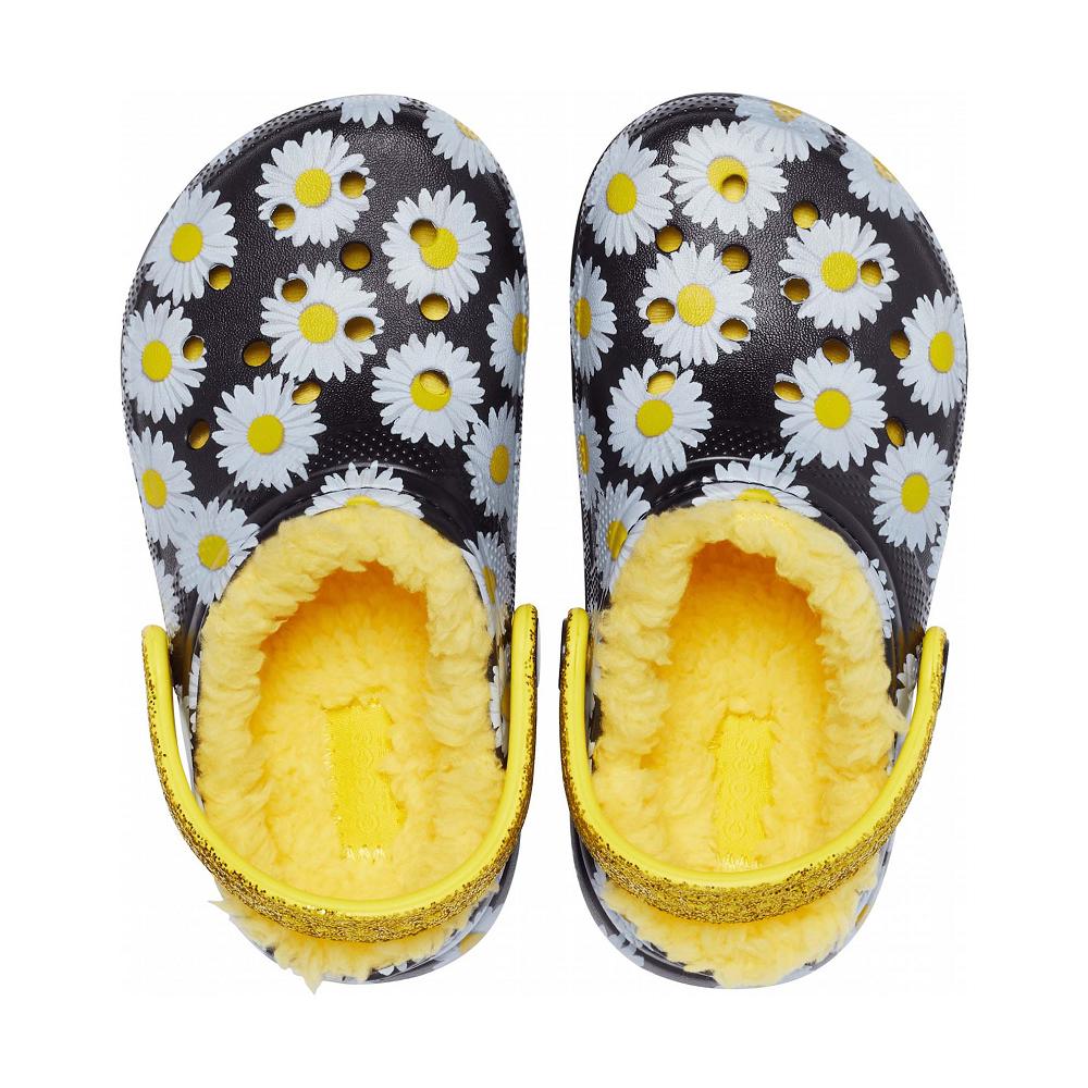 Crocs Classic Lined Vacay Vibes Siyah Beyaz | NSVCLZ382