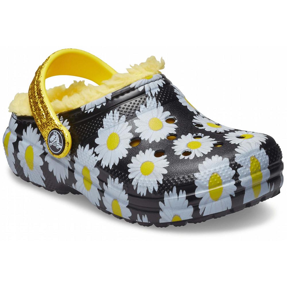 Crocs Classic Lined Vacay Vibes Siyah Beyaz | NSVCLZ382