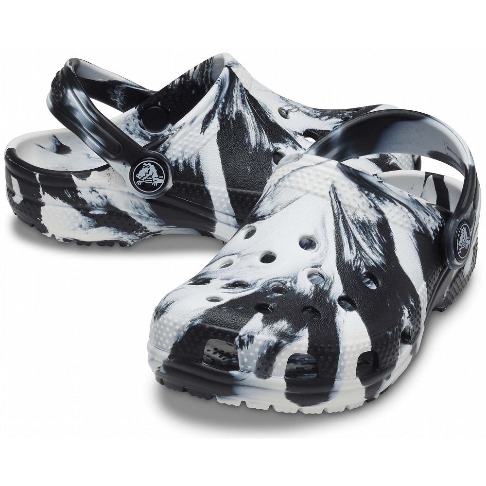 Crocs Classic Marbled Siyah | YNWHCU654