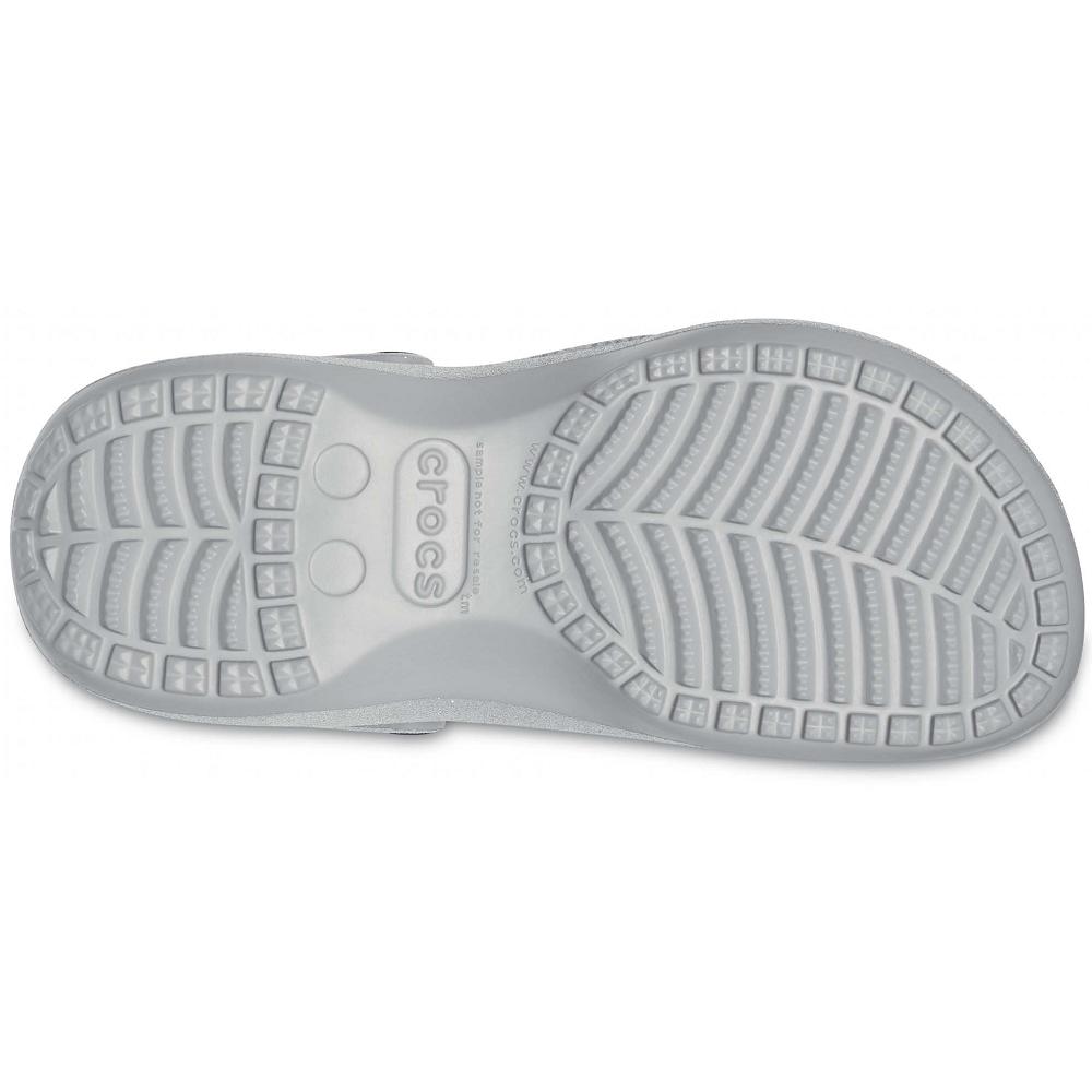 Crocs Classic Platform Glitter Gümüş | OBGTLH456