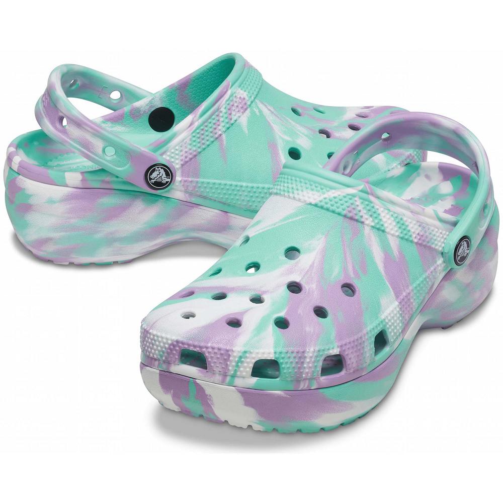 Crocs Classic Platform Marbled Nane | CEWMRN932
