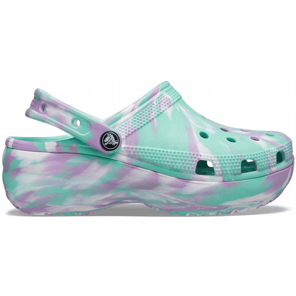 Crocs Classic Platform Marbled Nane | CEWMRN932