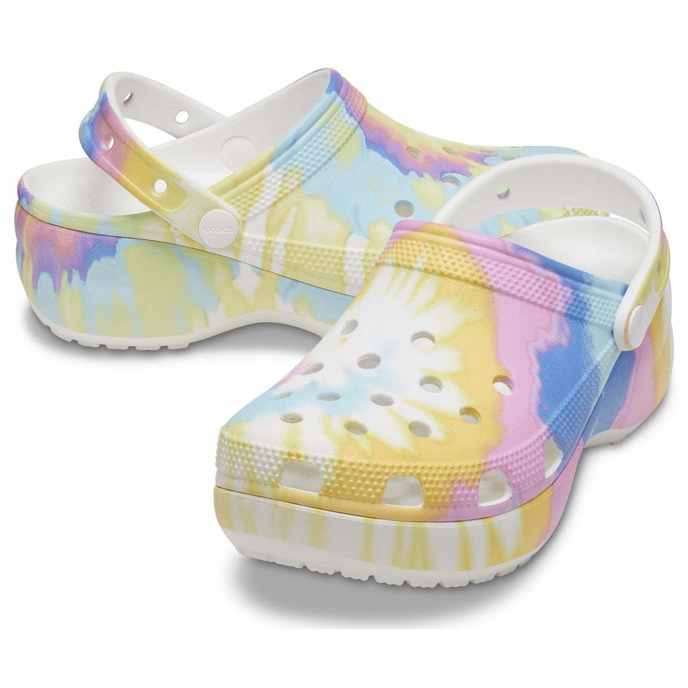 Crocs Classic Platform TieTürkiye -Dye Graphic Renkli | SDENAG609