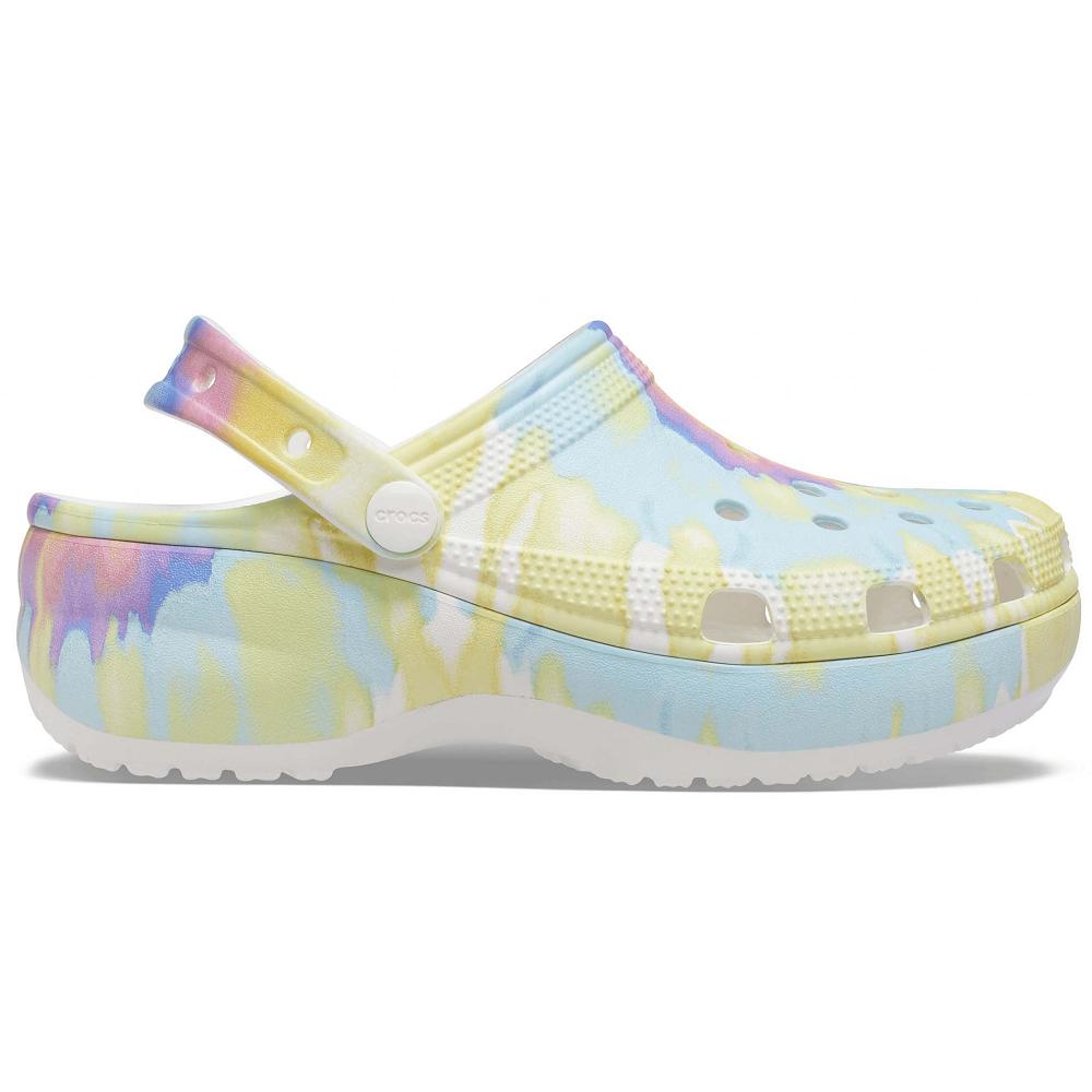 Crocs Classic Platform TieTürkiye -Dye Graphic Renkli | SDENAG609