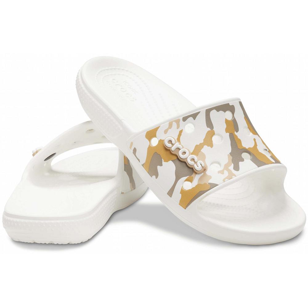 Crocs Classic Printed Beyaz | MRKLOH130