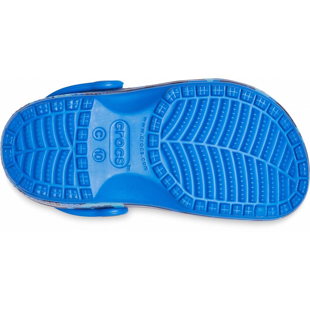 Crocs Classic Printed Mavi | ZHADGM659