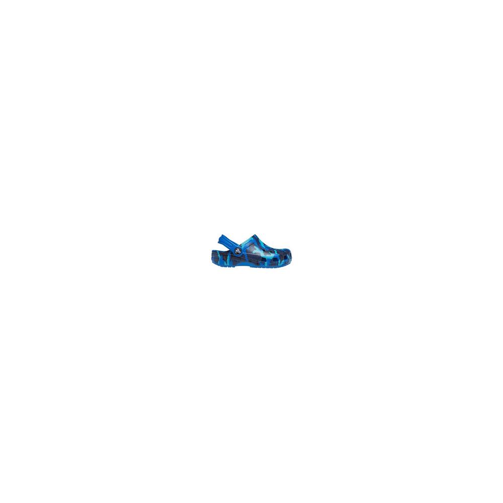 Crocs Classic Printed Mavi | ZHADGM659