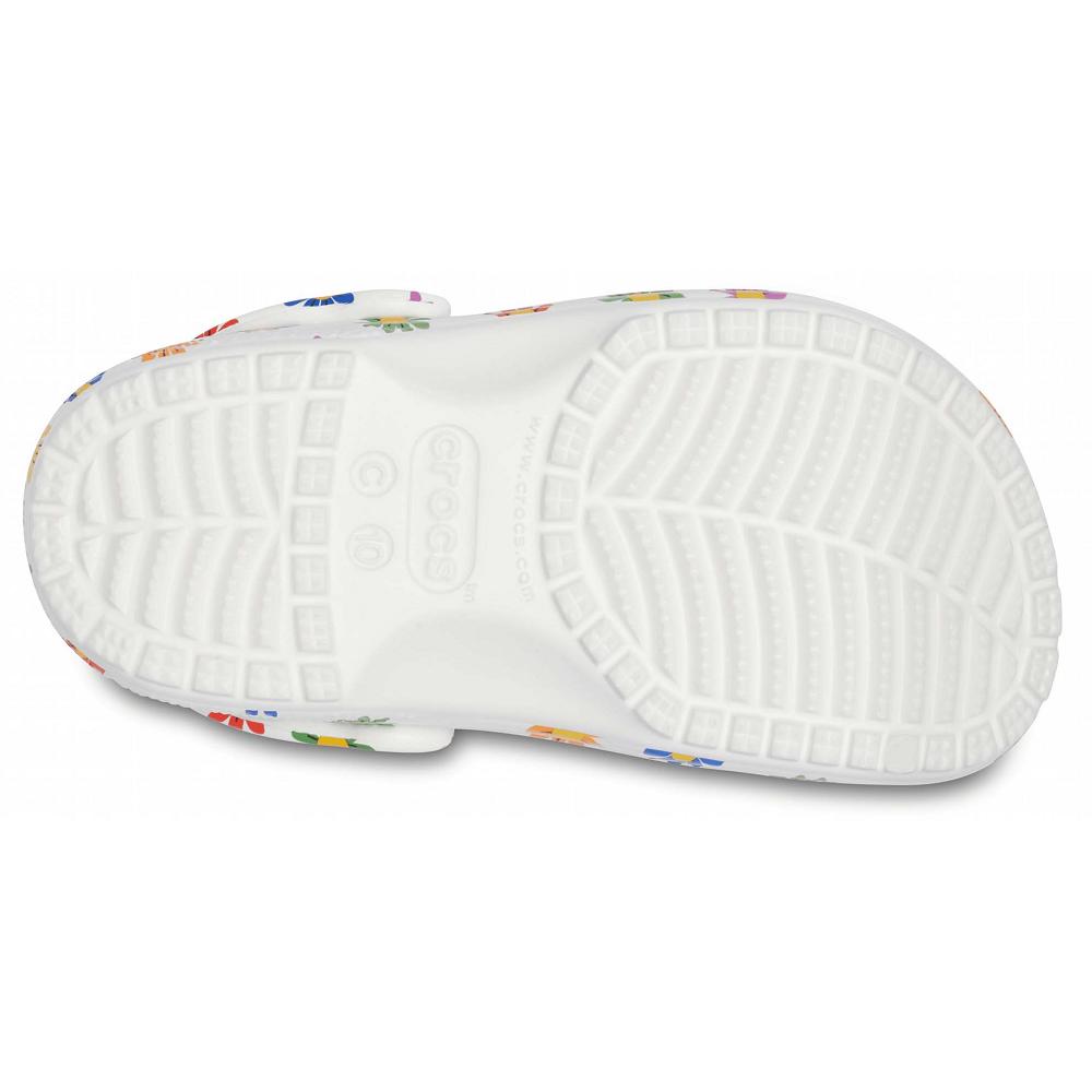 Crocs Classic Seasonal Print Beyaz Renkli | BMTFVK514