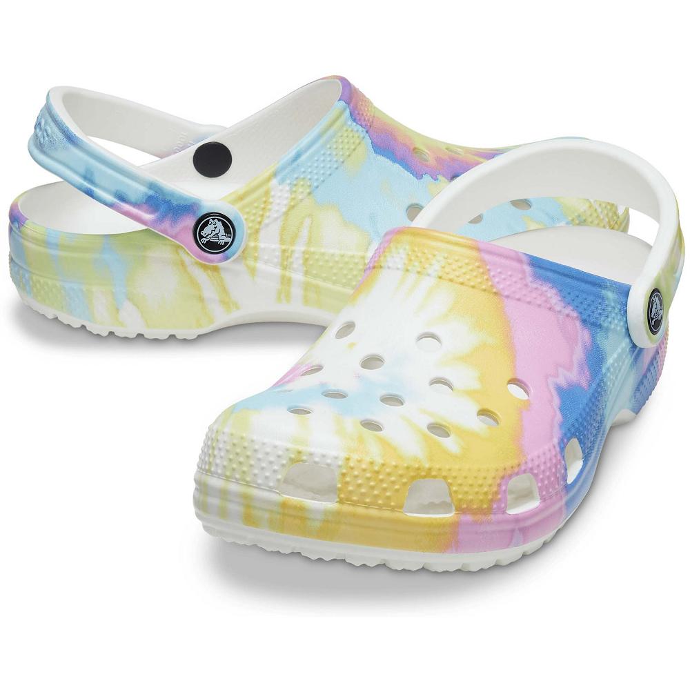 Crocs Classic TieTürkiye -Dye Graphic Beyaz Renkli | PHZLDY450