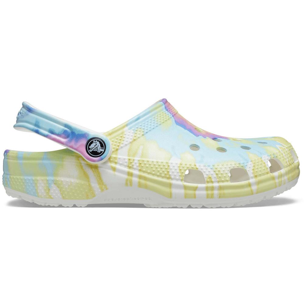 Crocs Classic TieTürkiye -Dye Graphic Beyaz Renkli | PHZLDY450