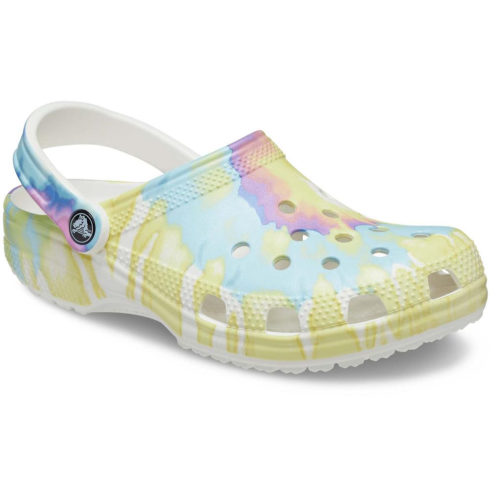 Crocs Classic TieTürkiye -Dye Graphic Beyaz Renkli | PHZLDY450
